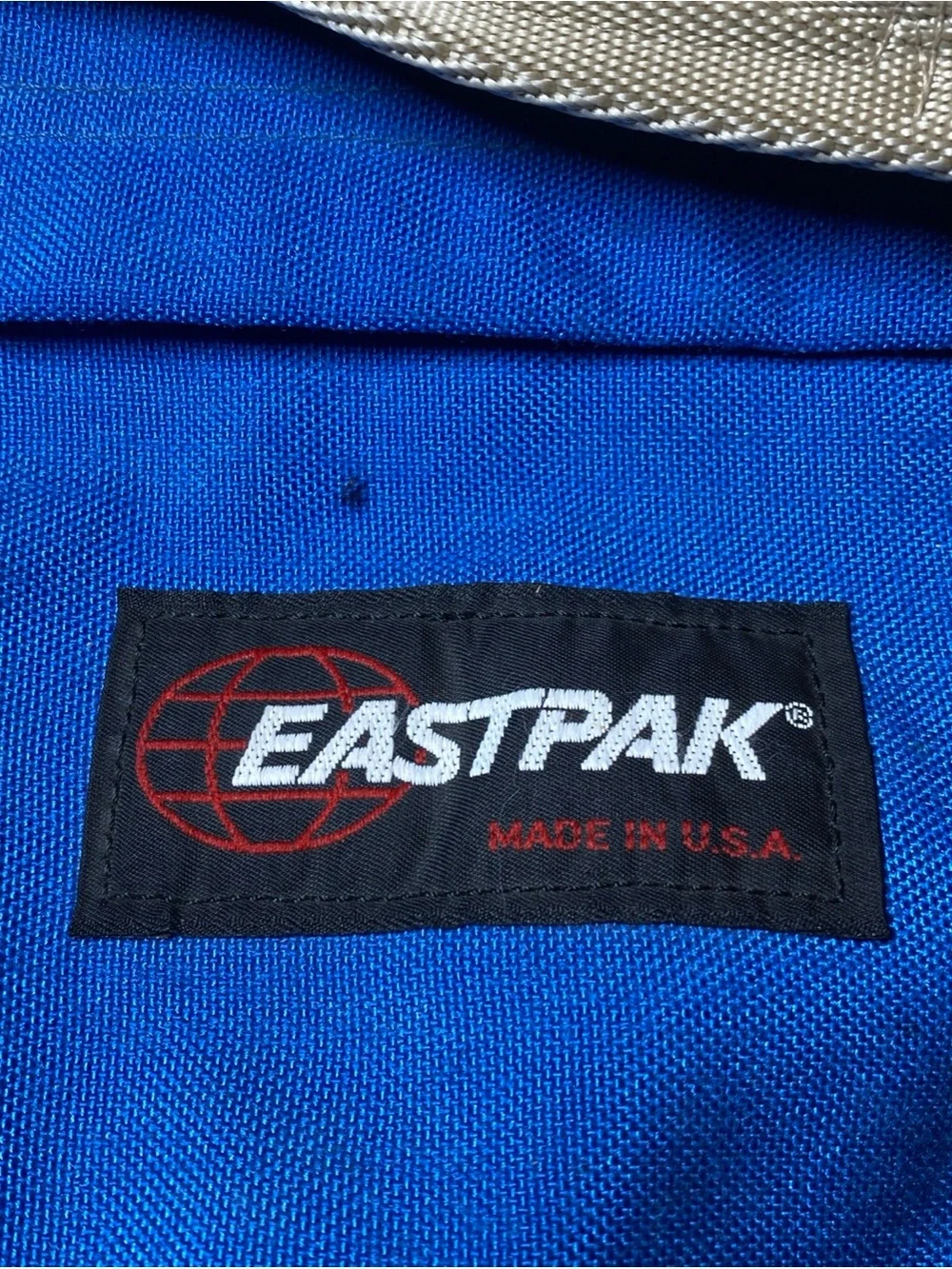 Eastpak Large Canvas Duffle Bag - USA Made Vintage 1980s Blue